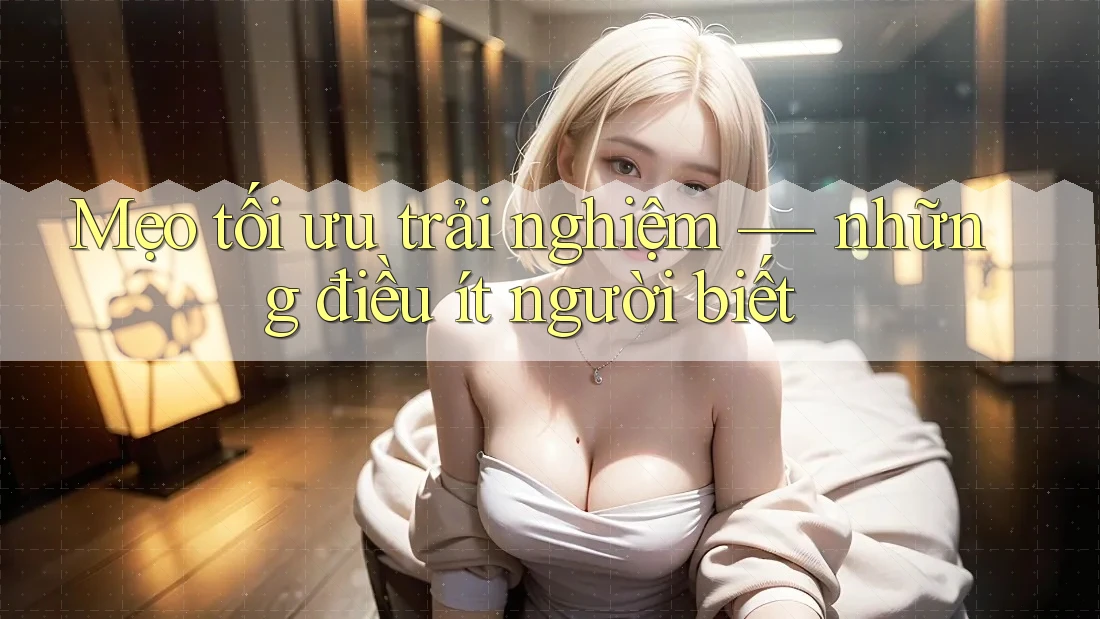 Mẹo tối ưu trải nghiệm — những điều ít người biết Mẹo tối ưu trải nghiệm — những điều ít người biết